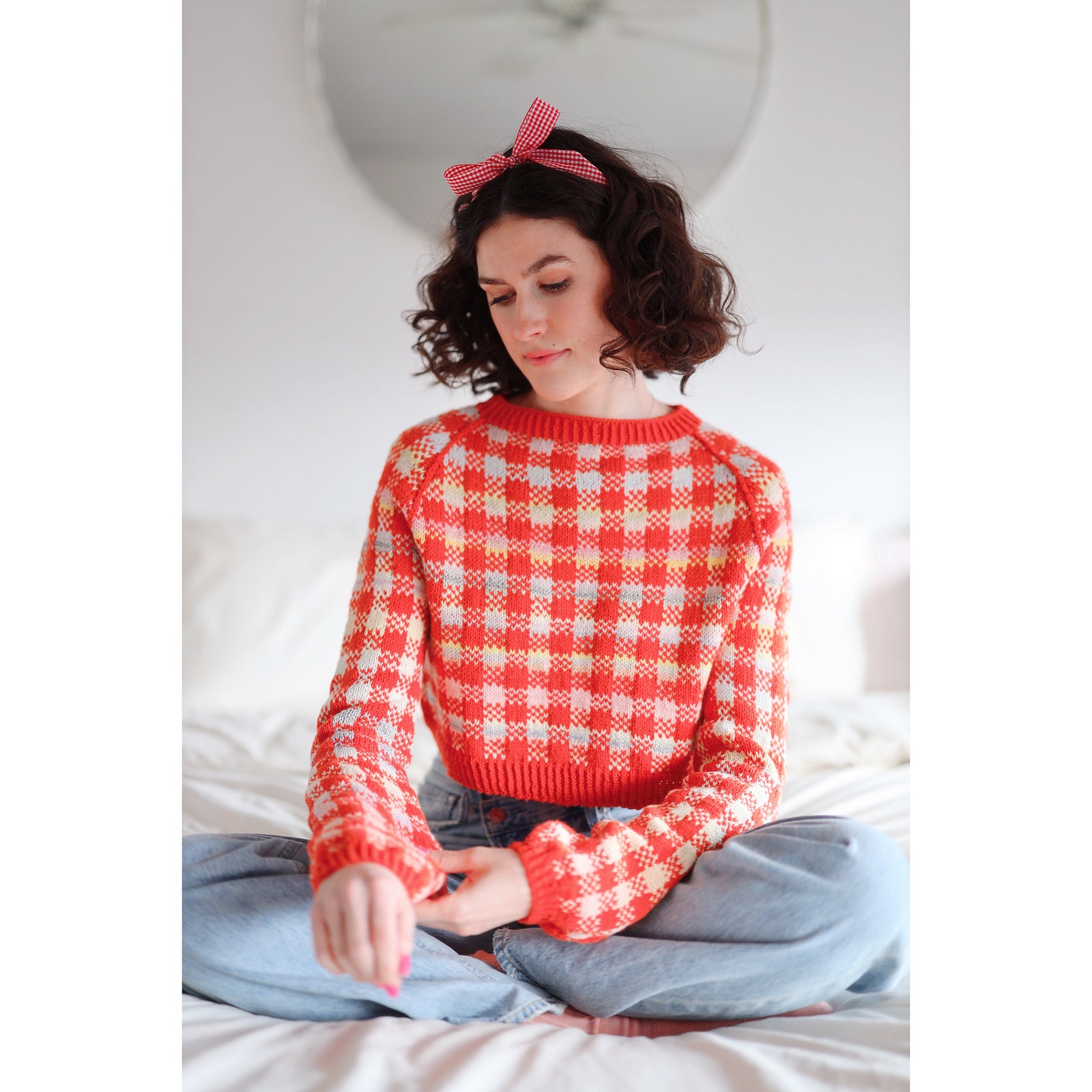 Gr8 Gingham Raglan キット （PDF版日本語文章パターン付き）