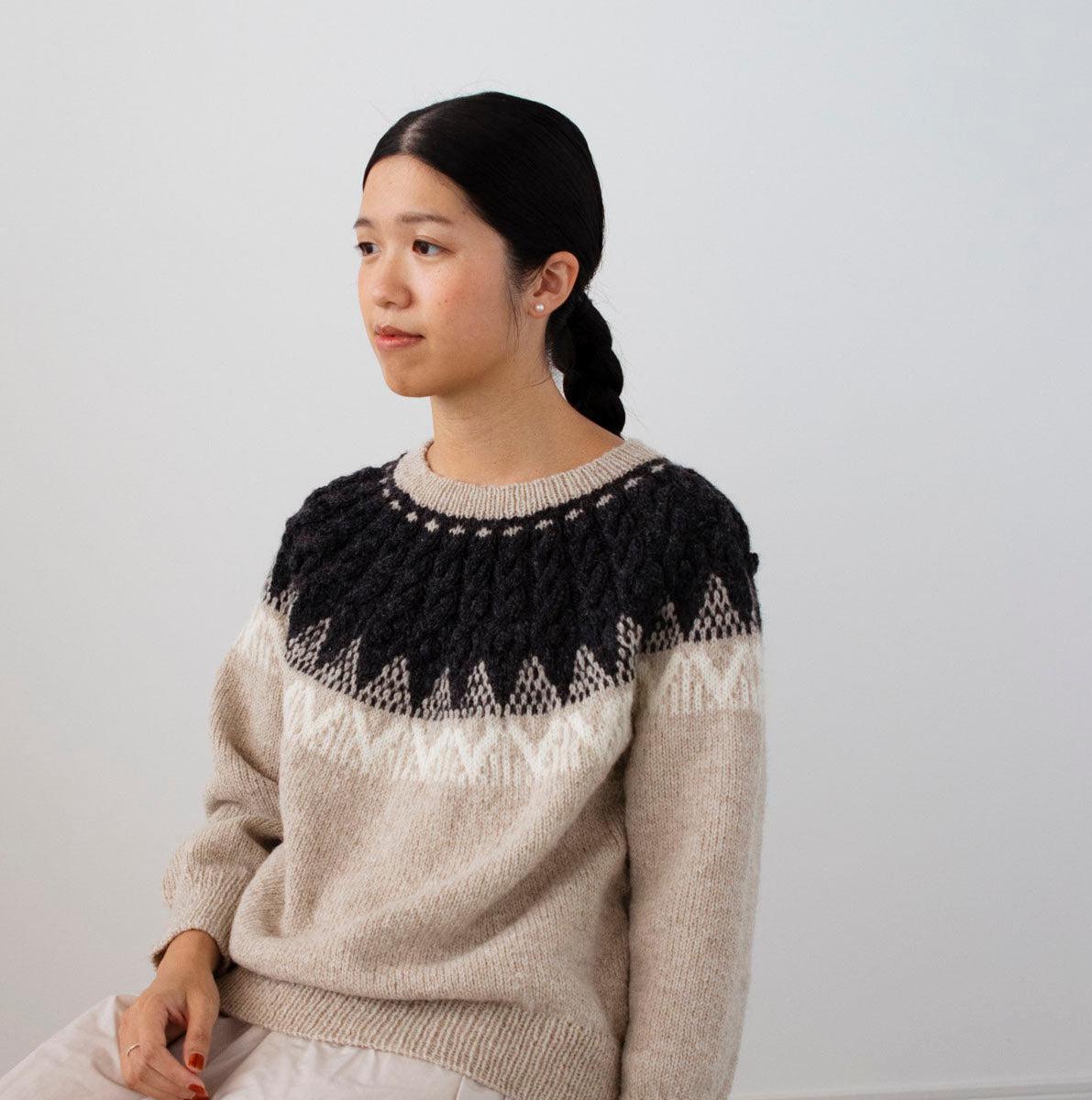 トライアングルツリーのヨーク模様セーター キット （PDF版日本語文章パターン付き）-Kit-Daruma-amirisu online store