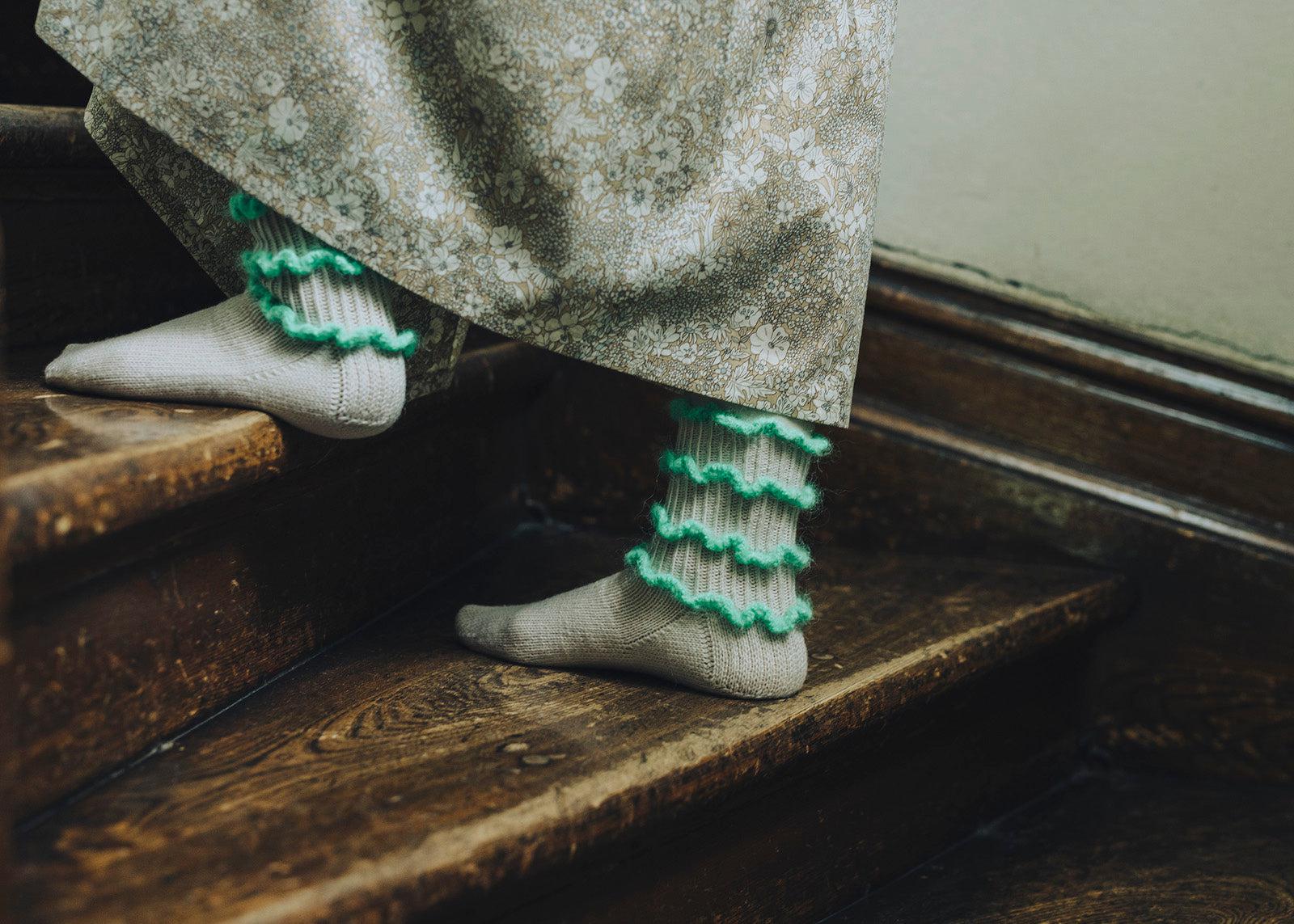 Curly Hair Socks ヤーンセット (27号掲載)-Kit-amirisu-amirisu online store