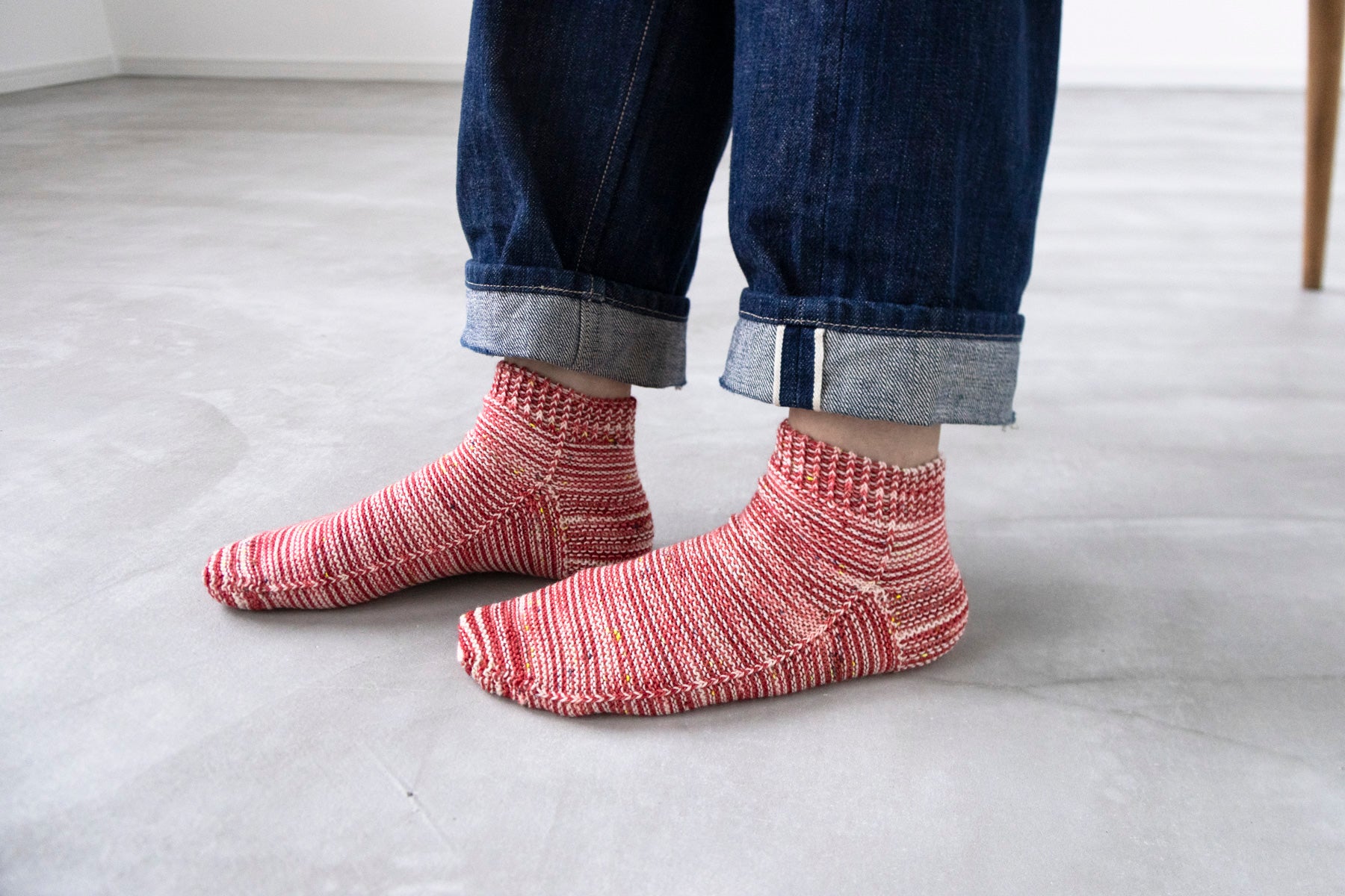 リバーシブルの靴下 キット （PDF版日本語文章パターン付き・技法動画付き）