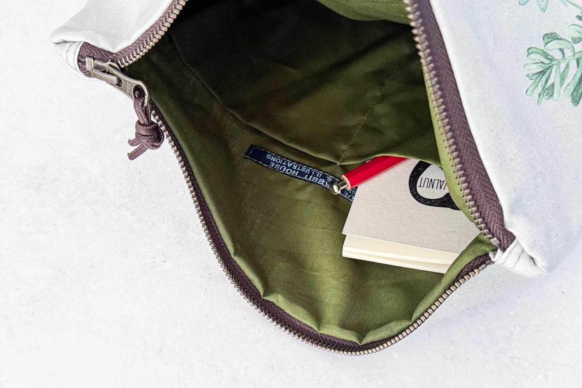 The Blue Rabbit House Extra Large Zipper Pouch