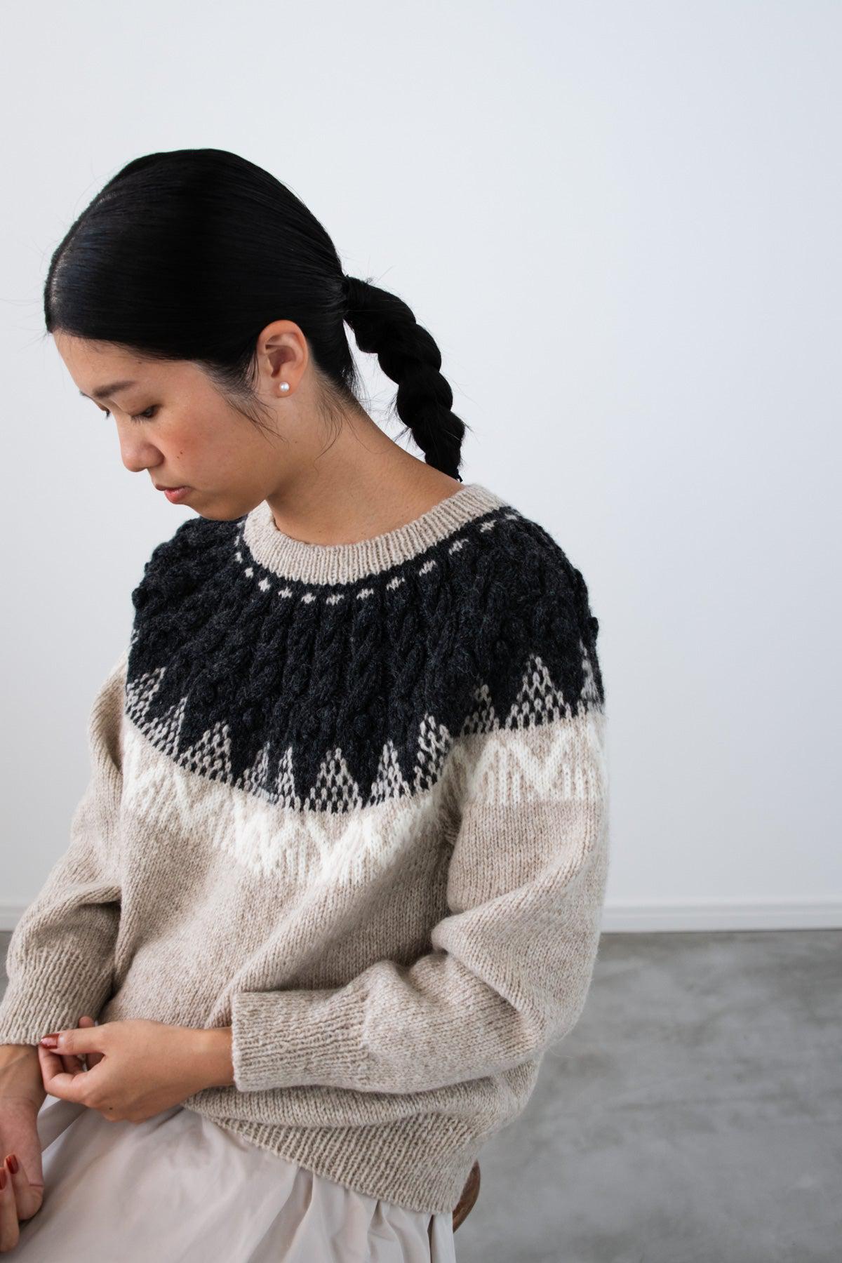 トライアングルツリーのヨーク模様セーター キット （PDF版日本語文章パターン付き）-Kit-Daruma-amirisu online store