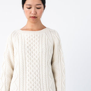 アラン模様のセーター キット （PDF版日本語文章パターン付き）-Kit-Daruma-amirisu online store