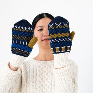 お針子の編み込みミトン キット （PDF版日本語文章パターン付き）-Kit-Daruma-amirisu online store