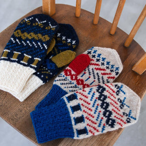 お針子の編み込みミトン キット （PDF版日本語文章パターン付き）-Kit-Daruma-amirisu online store