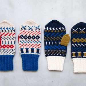 お針子の編み込みミトン キット （PDF版日本語文章パターン付き）-Kit-Daruma-amirisu online store