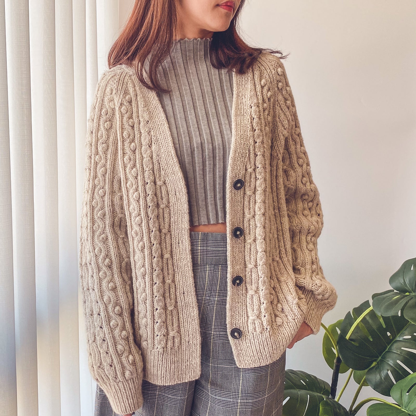 Pea Cardigan キット （PDF版日本語文章パターン付き）