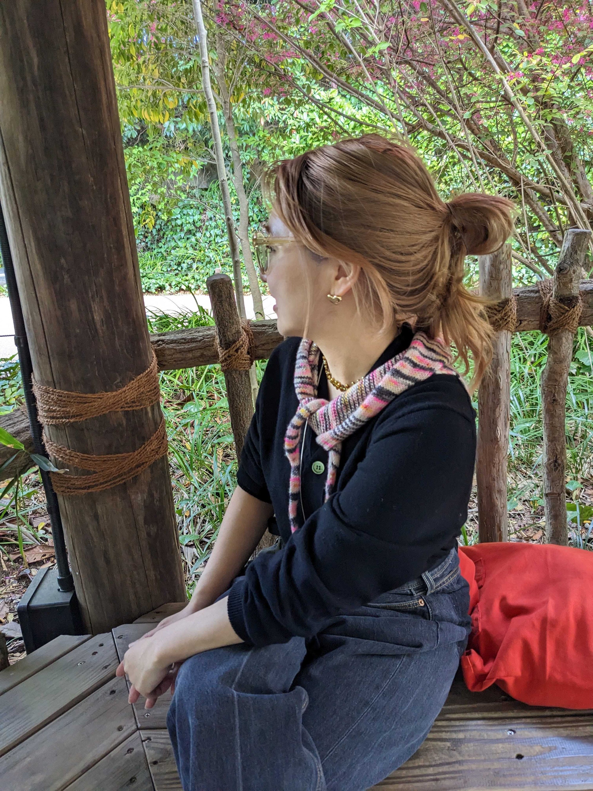 poco a scarf キット - Twirl handdyed- （PDF版日本語文章パターン付き）