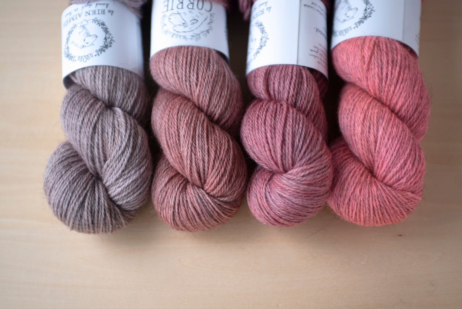 左からHighgarden, Dawn, Belle Rose, Fluoro Morganite