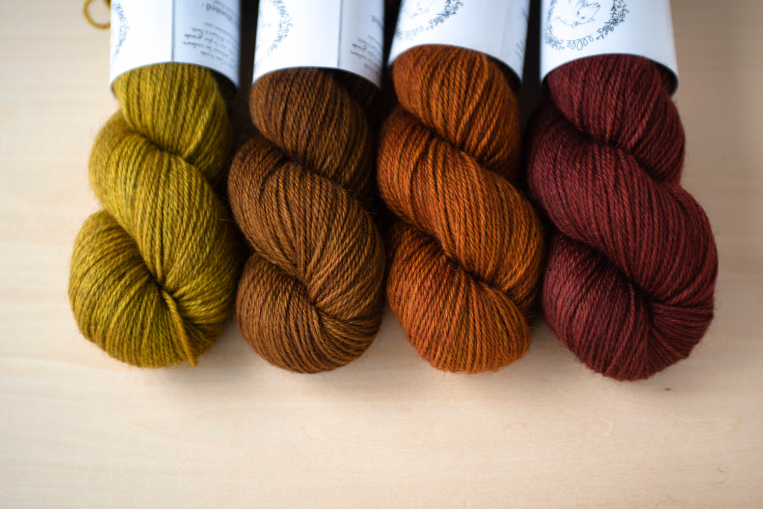 左からYellow Brick Road, Caramel, Rust, Kitsune