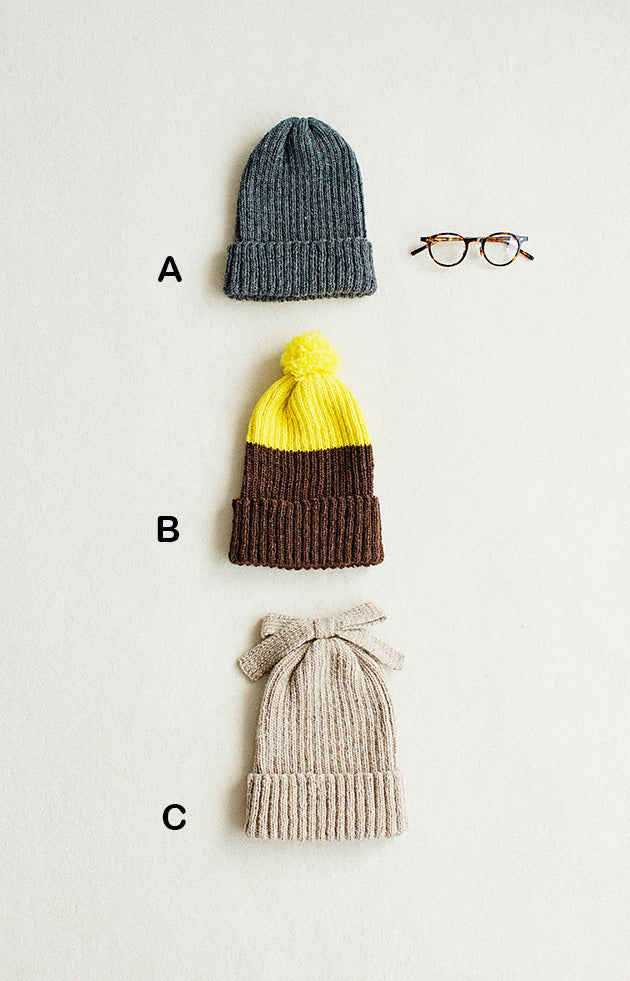 3 types Hat キット（PDF版英文パターン・日本語補助訳付き）