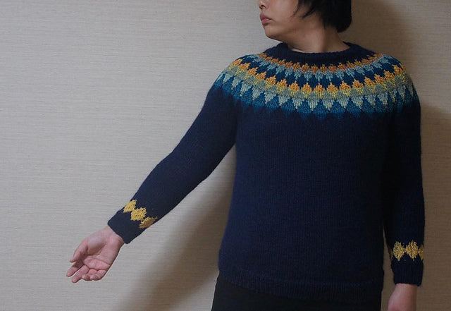 Diamond Sweaterキット (PDF版日本語文章パターン付き)
